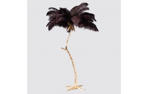 Ostrich φωτιστικό επιδαπέδιο μαύρα φύλλα 170 εκ