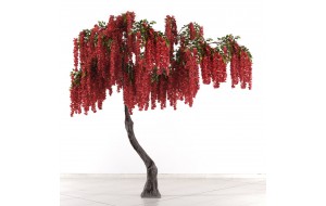 Blossom τεχνητό δέντρο γλυσίνια κόκκινη 340 εκ