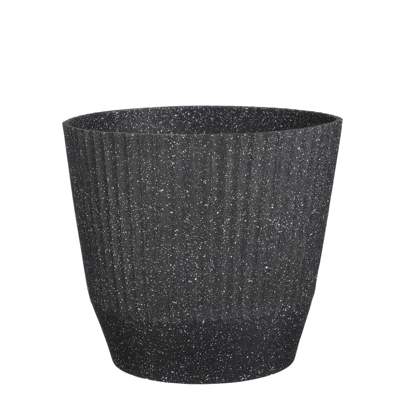 Terazzo γλάστρα από PVC σε μαύρη απόχρωση 37x37x33 εκ Terazzo γλάστρα από PVC σε μαύρη απόχρωση 37x37x33 εκ