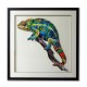 Chamaleon πίνακας από 3D κολλάζ σε σχήμα χαμαιλέοντα 75x75 εκ