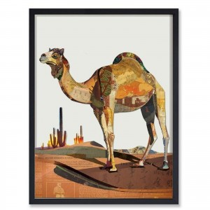 Camel πίνακας από 3D κολλάζ σε σχήμα καμήλας 75x100 εκ.
