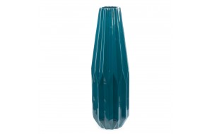 Contemporary κεραμικό βάζο σε μπλε χρώμα 16x42 εκ 