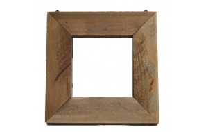 Καθρέπτης τετράγωνος από παλαιωμένο ξύλο 37x37 εκ