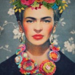 Μαξιλάρι βαμβακερό με την Frida Kahlo 45x45 εκ