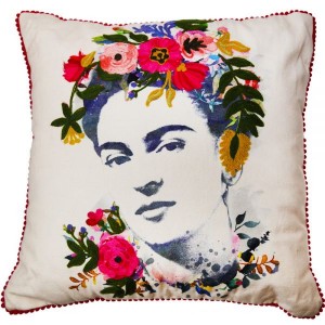 Frida μαξιλάρι λευκό κεντημένο 45x45 εκ