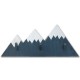 Κρεμάστρα με σχέδιο βουνό σε μπλε χρώμα 33x2x14 εκ