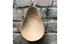 Ξύλινο μπολ σε σχήμα αχλάδι σε φυσικό χρώμα 14 εκ