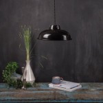 Καπέλο λάμπας εμαγιέ μαύρο 25.5 εκ