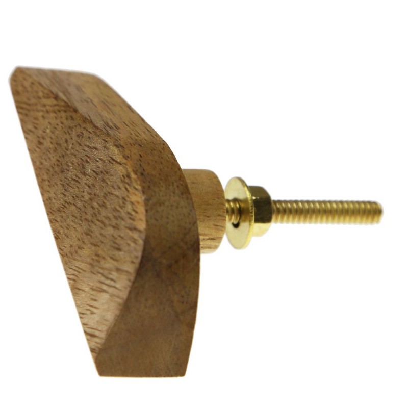 Ξύλινο πόμολο σε σχήμα φύλλου 6 εκ