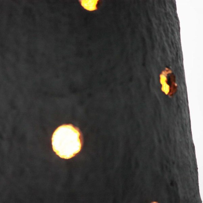 Βαμβακερό φωτιστικό καμπάνα σε μαύρο και χρυσό χρώμα 38 εκ