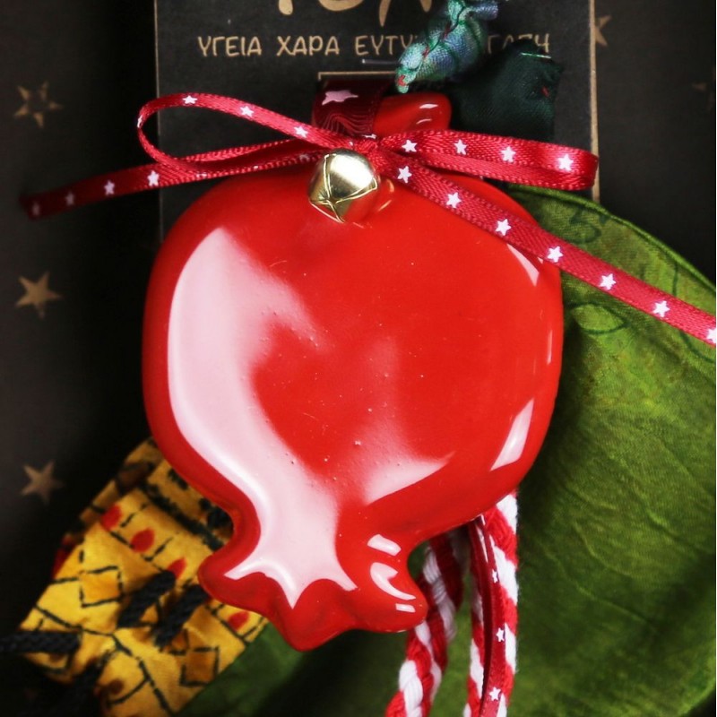 Κεραμικό γούρι με μικρό ρόδι