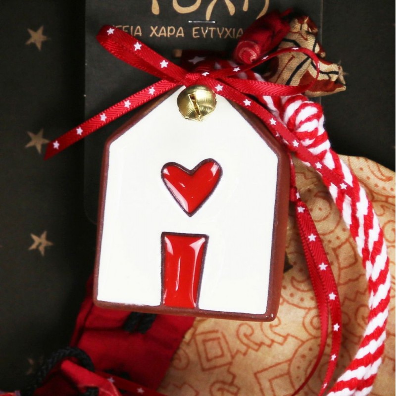 Κεραμικό γούρι με σπιτάκι