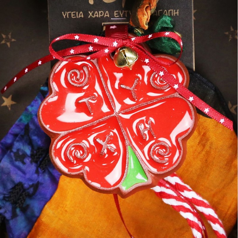 Κεραμικό γούρι με τριφύλλι