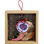 Κεραμικό γούρι με ρόδια σε μπλε χρώμα