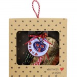 Κεραμικό γούρι με ρόδια σε μπλε χρώμα