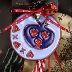 Κεραμικό γούρι με ρόδια σε μπλε χρώμα