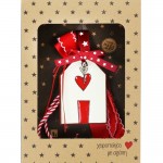 Χριστουγεννιάτικο χειροποίητο γούρι 2026 με κεραμικό στολίδι με σπιτάκι 30 εκ