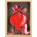 Χριστουγεννιάτικο χειροποίητο γούρι με κεραμικό στολίδι με ρόδι 30 εκ