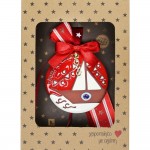 Χριστουγεννιάτικο χειροποίητο γούρι 2026 με κεραμικό στολίδι με καράβι 30 εκ