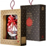 Χριστουγεννιάτικο χειροποίητο γούρι 2026 με κεραμικό στολίδι με καράβι 30 εκ