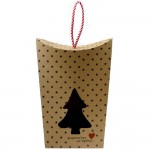 Χριστουγεννιάτικο γούρι 2026 χειροποίητο μεταλλικό σε σχήμα καρδίας με φλοράλ σχέδια