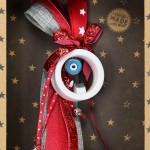 Χριστουγεννιάτικο γούρι 2026 από πορσελάνη με ματάκι