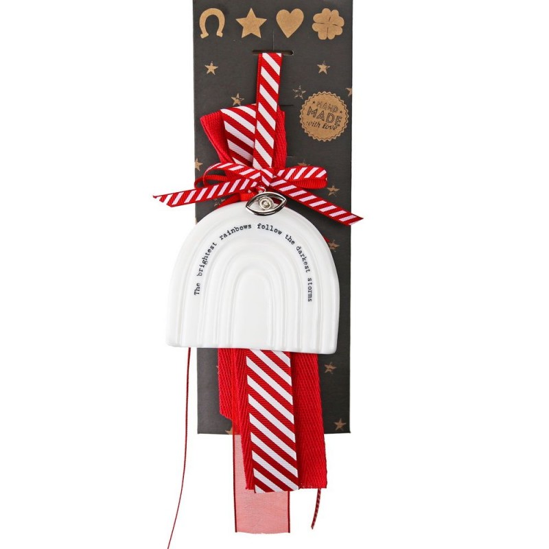 Χριστουγεννιάτικο γούρι 2026 από πορσελάνη σε σχήμα ουράνιου τόξου