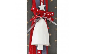 Χριστουγεννιάτικο γούρι 2026 από πορσελάνη σε σχήμα δέντρου