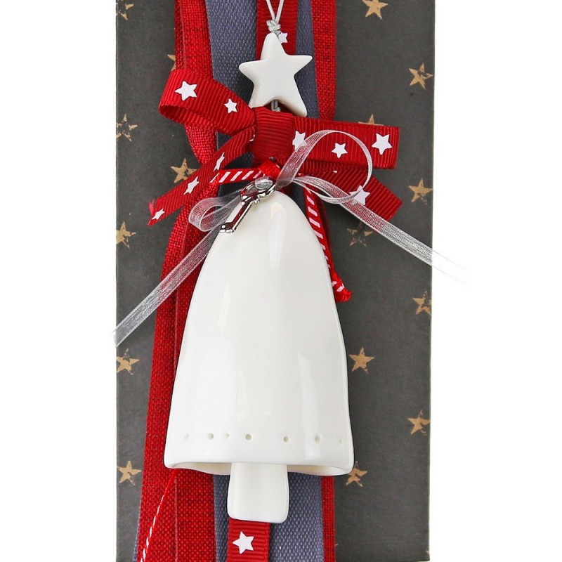 Χριστουγεννιάτικο γούρι 2026 από πορσελάνη σε σχήμα δέντρου