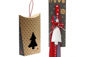 Χριστουγεννιάτικο γούρι 2026 από πορσελάνη σε σχήμα δέντρου