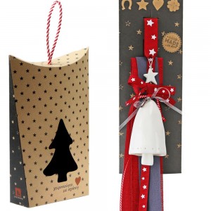 Χριστουγεννιάτικο γούρι 2026 από πορσελάνη σε σχήμα δέντρου