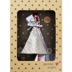 Χριστουγεννιάτικο χειροποίητο μεταλλικό γούρι 2026 με σχήμα καμπάνας σε σαμπανί απόχρωση 33 εκ