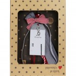 Χριστουγεννιάτικο χειροποίητο ξύλινο γούρι 2026 με σχήμα σπιτιού και φράση Merry Christmas 33 εκ