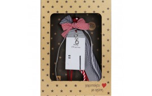 Χριστουγεννιάτικο χειροποίητο ξύλινο γούρι 2026 με σχήμα σπιτιού και φράση Merry Christmas 33 εκ