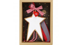 Χριστουγεννιάτικο χειροποίητο ξύλινο γούρι 2026 με σχήμα αστεριού 33 εκ