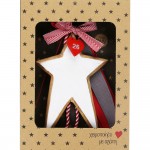 Χριστουγεννιάτικο χειροποίητο ξύλινο γούρι 2026 με σχήμα αστεριού 33 εκ