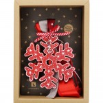 Χριστουγεννιάτικο γούρι 2026 χειροποίητο ξύλινο σε σχήμα χιονιφάδας