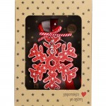 Χριστουγεννιάτικο γούρι 2026 χειροποίητο ξύλινο σε σχήμα χιονιφάδας