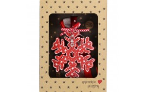 Χριστουγεννιάτικο γούρι 2026 χειροποίητο ξύλινο σε σχήμα χιονιφάδας