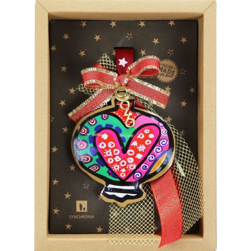 Χριστουγεννιάτικο γούρι 2026 χειροποίητο μεταλλικό σε σχήμα ρόδι boho