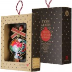 Χριστουγεννιάτικο γούρι 2026 χειροποίητο μεταλλικό σε σχήμα ρόδι boho με λουλούδια