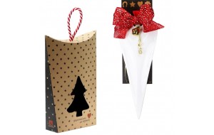 Χριστουγεννιάτικο γούρι 2026 μεταλλικό σε σχήμα καρδιάς σε λευκή απόχρωση