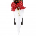 Χριστουγεννιάτικο γούρι 2026 μεταλλικό σε σχήμα καρδιάς σε λευκή απόχρωση