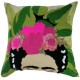 Διακοσμητικό μαξιλάρι με την Frida Kahlo σε πράσινο και φούξια χρώμα 45x45 εκ