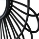 Καθρέπτης μαύρος rattan με ακτίνες σε σχήμα λουλουδιού 70 εκ