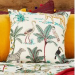 Jungle διακοσμητικό μαξιλάρι με σχέδιο ζώα της ζούγκας 45x45 εκ