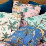 Jungle διακοσμητικό μαξιλάρι με σχέδιο ζώα της ζούγκας 45x45 εκ