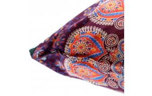 Διακοσμητικό μαξιλάρι σε μπορντό χρώμα με παγώνι 45x45 εκ