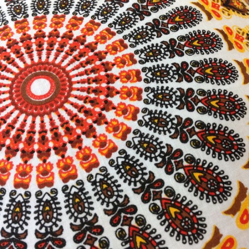 Μαξιλάρι Mandala σε πορτοκαλί απόχρωση 40x40 εκ