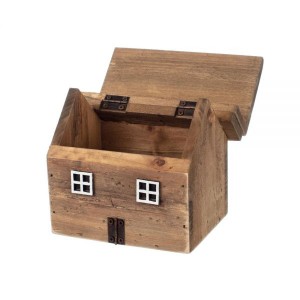 Διακοσμητικό μικρό κουτί σε σχήμα σπιτιού 15x11.5x13 εκ